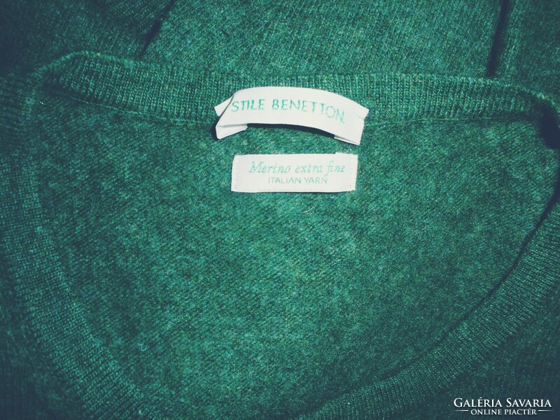 Green wool sweater, Benetton