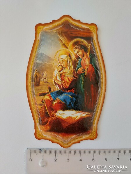 Old mini holy image Christmas sheet Nativity scene