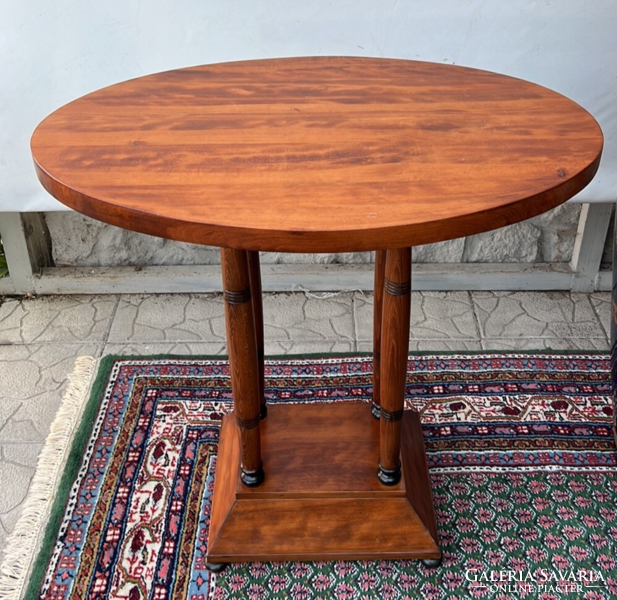 Oval restored art deco salon table