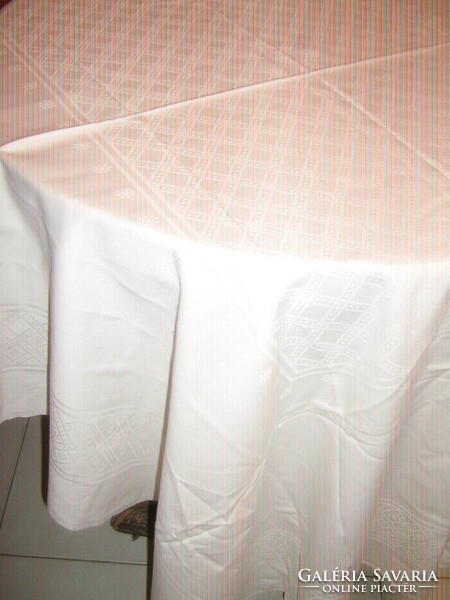 Beautiful elegant butter colored damask tablecloth