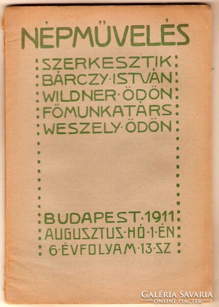 Folk culture c. Journal 1911