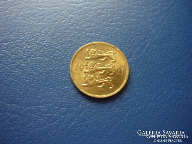 Estonia 5 cents 1991 lion