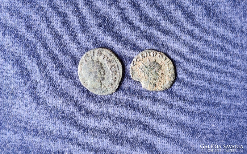 Claudius Gothicus (268-270) !!! Iuppiter és Genius !!! | 2 db római bronz érem