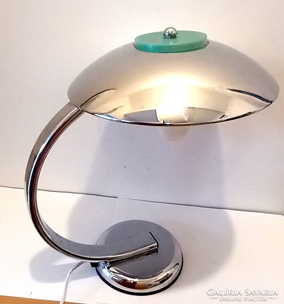 Chromed plastic lamp 1980 German negotiable art deco design