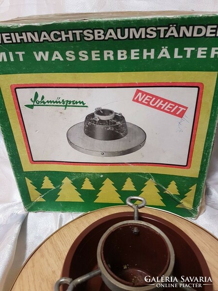 Retro DDR karácsonyfatalp. Víztárolós.