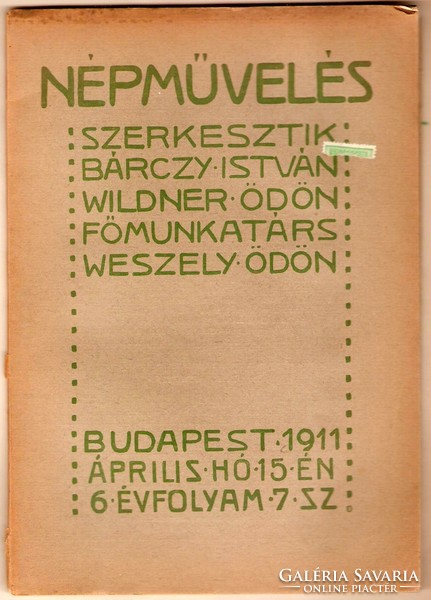 Népművelés c. folyóirat 1911