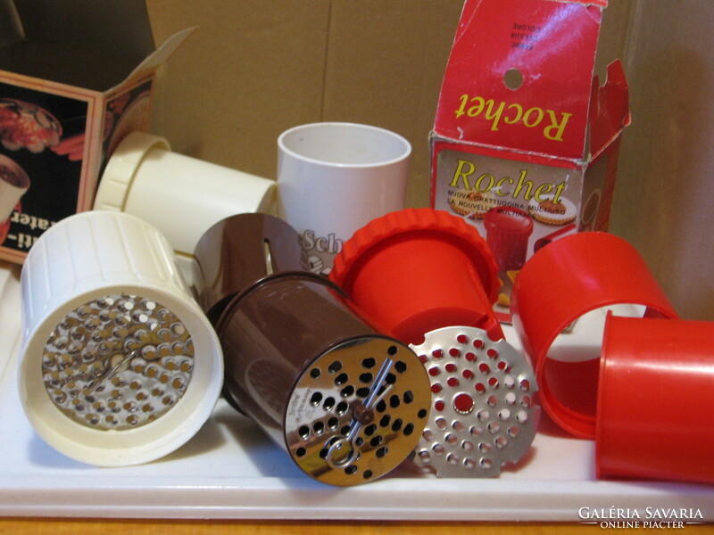 Retro cheese and chocolate graters, grinders