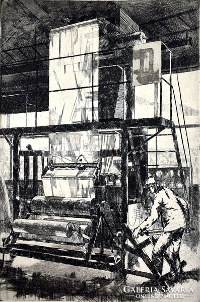 Károly Jurida (1935-2009): in a textile factory