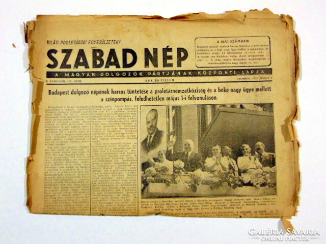 1953 March 9 / free people / birthday newspaper :-) original, old newspaper no.: 26081
