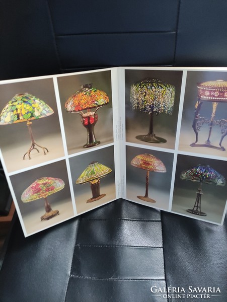 Tiffany lamps on postcards-postcards book a/4 publication.