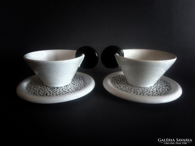 Massimo materassi postmodern coffee cup pair, 1985 mas italy