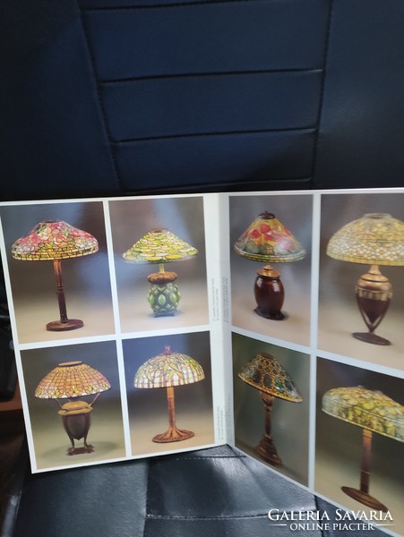 Tiffany lamps on postcards-postcards book a/4 publication.