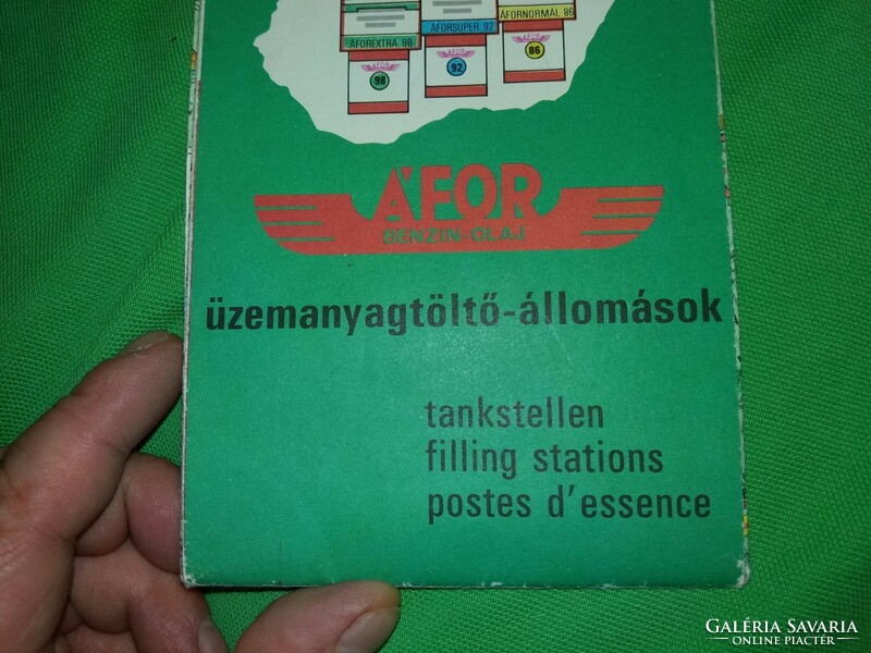 Old Áfor gas station Hungary car map with Budapest in very nice condition according to the pictures