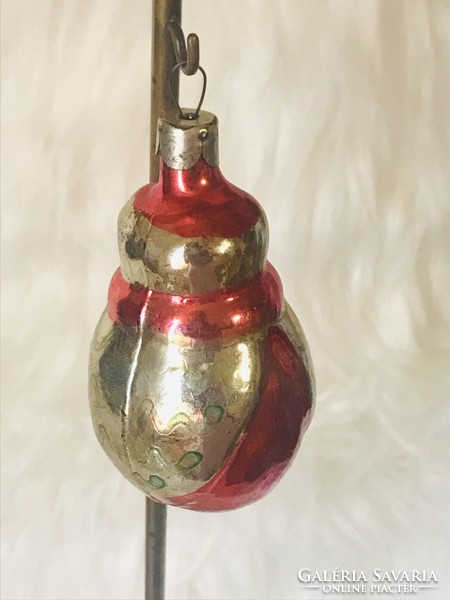 Retro glass Christmas tree decoration, figure