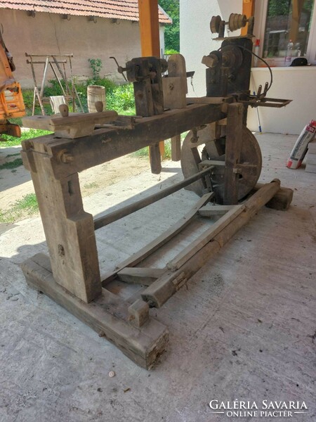 Wooden lathe bench - antique