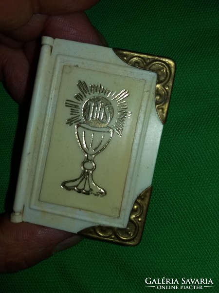 Antique pilgrim Christian mini altar reliquary holders small statues pendants in one according to pictures