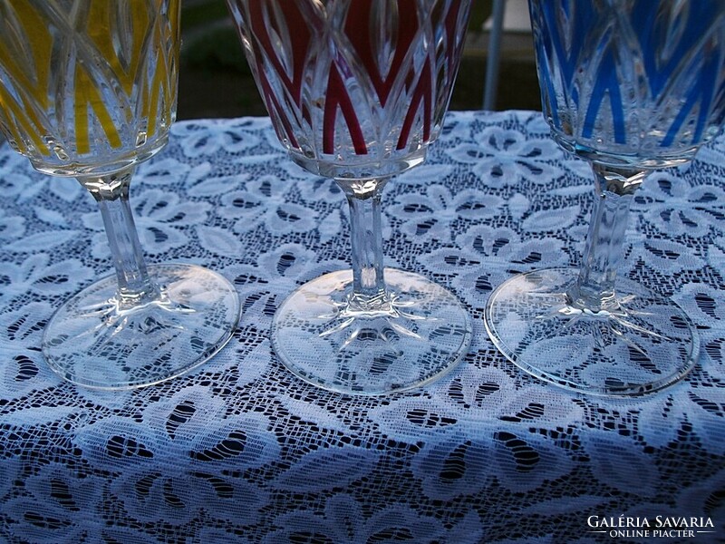 10 French Reims engraved glasses