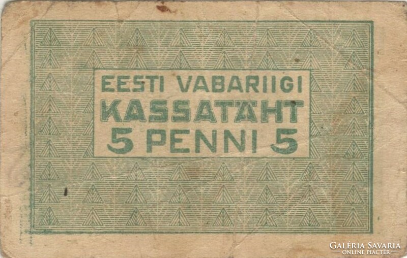5 penni 1919 Észtország Ritka