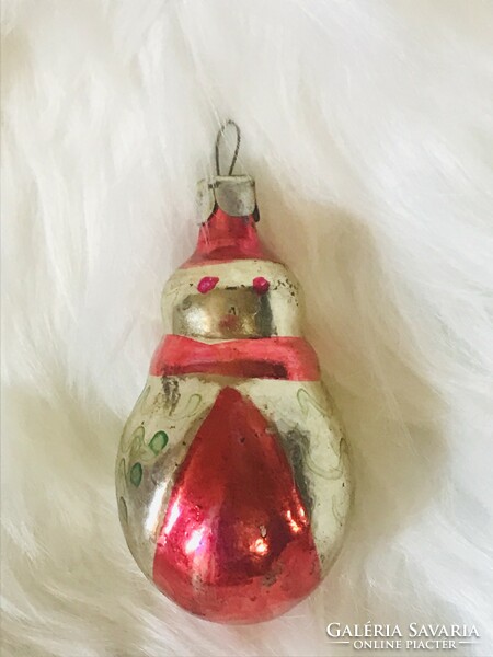 Retro glass Christmas tree decoration, figure