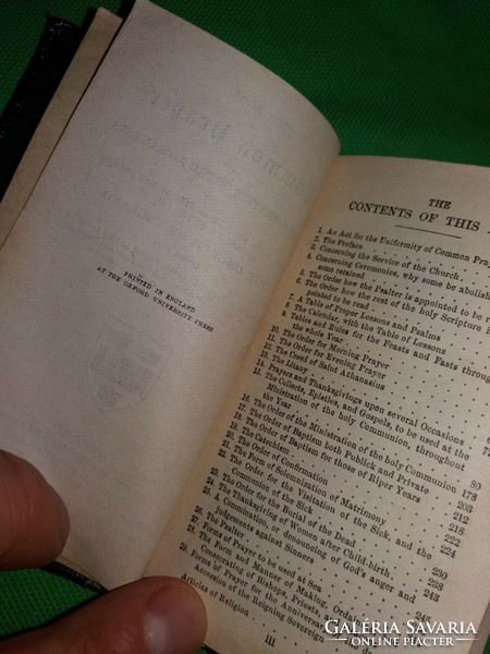 ANGLIKÁN Egyház :A KÖZÖS IMAHIMNUSZOK KÖNYVE A&M OXFORD BŐR KÖTÉSES mini könyv a képek szerint