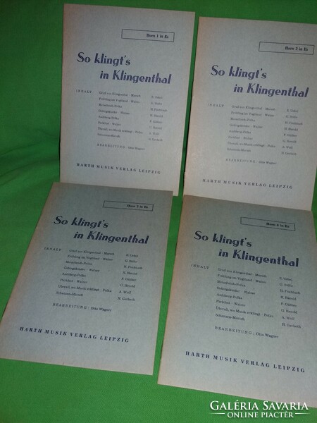 Old German-language military brass band sheet music package 31 pieces in one, spark according to pictures
