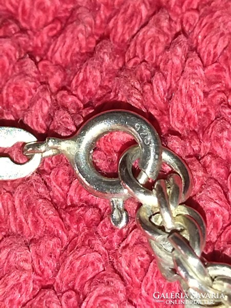 925 Sterling ezüst Gyönyörű női vagy férfi rope Style karkötő karperec