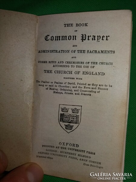 ANGLIKÁN Egyház :A KÖZÖS IMAHIMNUSZOK KÖNYVE A&M OXFORD BŐR KÖTÉSES mini könyv a képek szerint