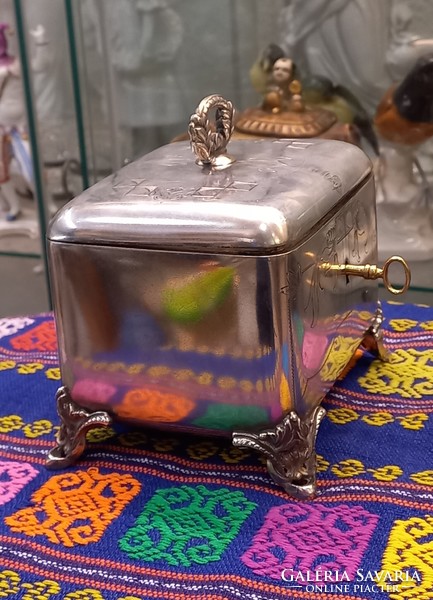 Antique silver sugar can