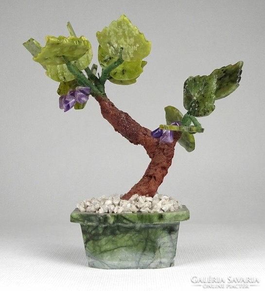 1P145 Csiszolt kövekből épített bonsai fa 17 cm