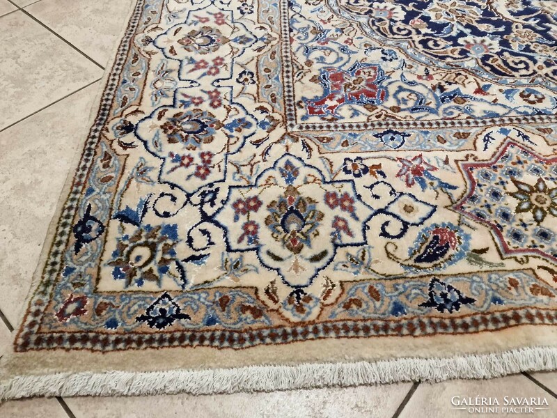 Original silk contour iranian nain 190x315 hand knotted wool persian rug bfz502