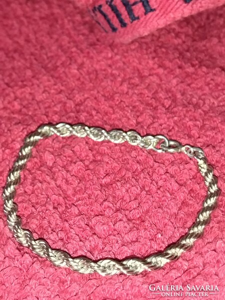 925 Sterling silver beautiful women's or men's rope style bracelet bangle