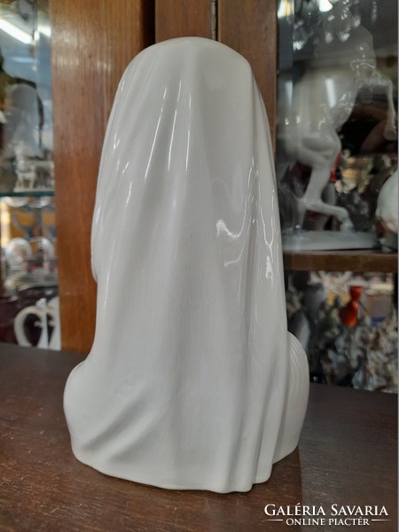 Rare large German, germany ilmenau metzler & ortloff madonna bust porcelain figure. 22 Cm.