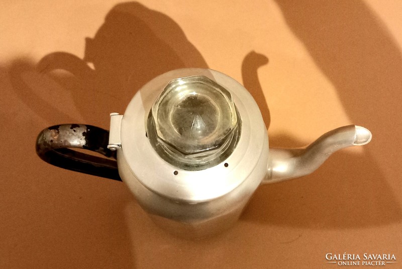Aluminum teapot art deco marked negotiable design