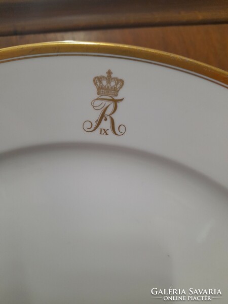 Danish, Denmark Royal Copenhagen, Copenhagen 1889, large monogrammed serving bowl, plate. 33 Cm.