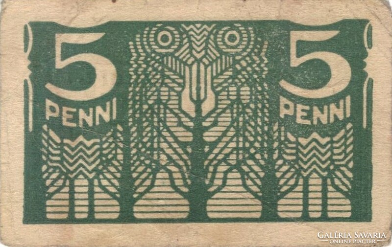 5 Penny 1919 Estonia rare
