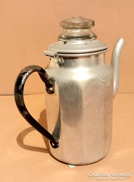 Aluminum teapot art deco marked negotiable design