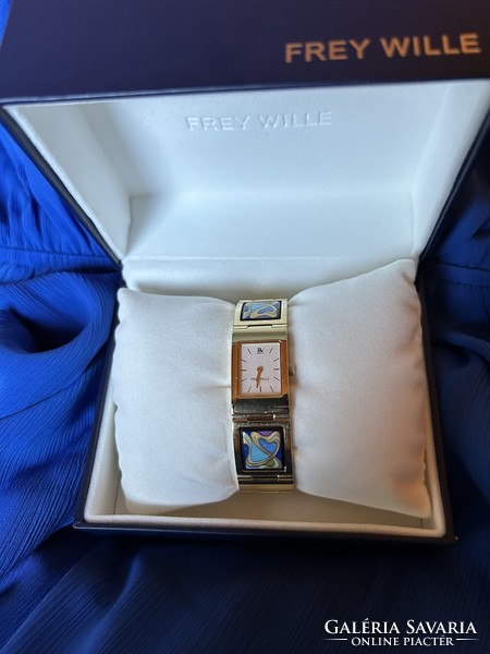 Original frey wille watch blue mucha collection freywille jewelry