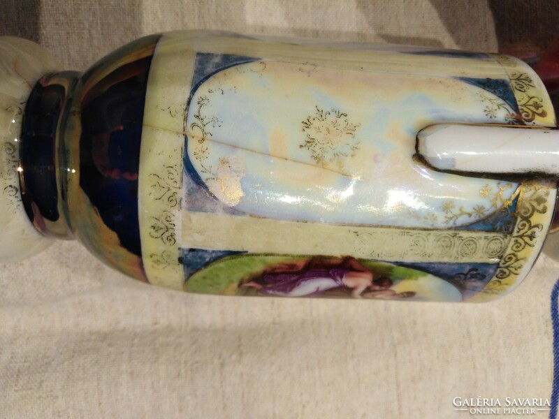 Antik porcelán váza - irizáló mázasan / osztrák