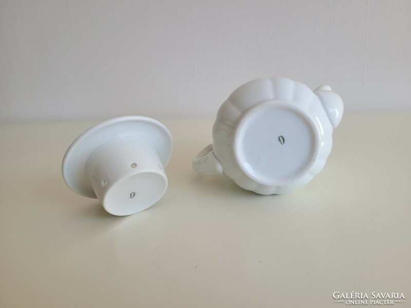 Old vintage size 6 Czechoslovak porcelain coffee pot and filter part