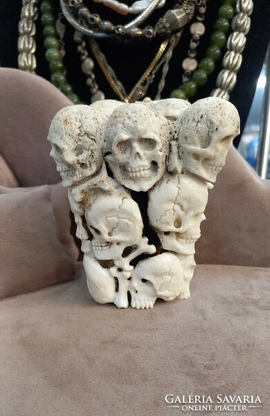 Indonesian bone carving skulls