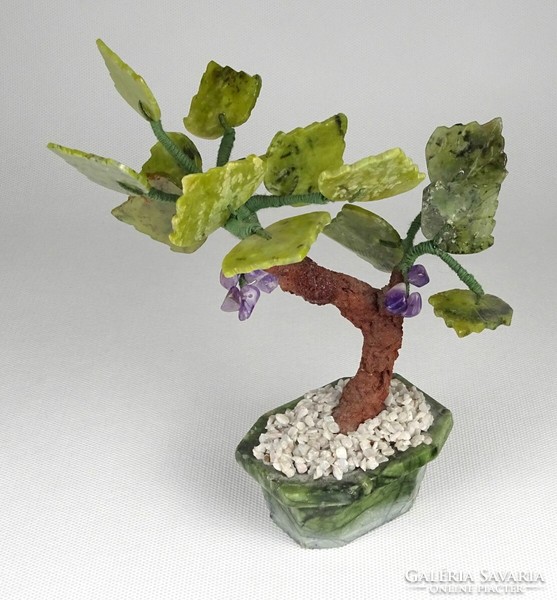 1P145 Bonsai tree built from polished stones 17 cm