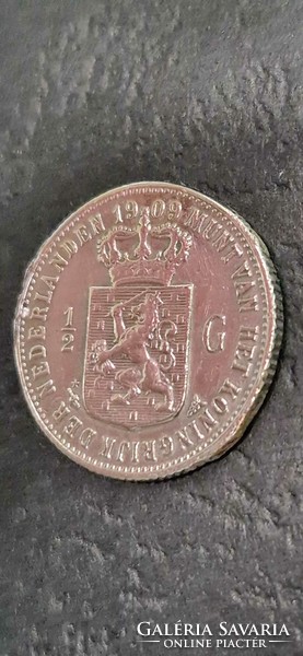 Hollandia ½ Gulden, 1909.