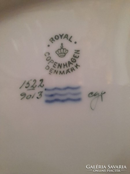 Danish, Denmark Royal Copenhagen, Copenhagen 1889, large monogrammed serving bowl, plate. 33 Cm.