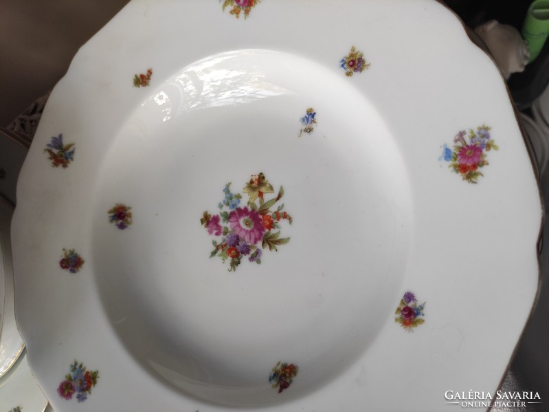 Vintage Hutschenreuther apó virágos porcelánkészlet 13 db