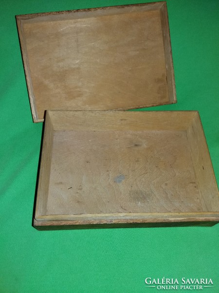 Antik fa GERBAUD - ZSERBO cukrászdás süteményes fa doboz szép állapotban 20 X 18 X 6 cm