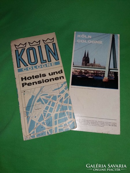 Old Cologne city map and tourist guide according to pictures in German