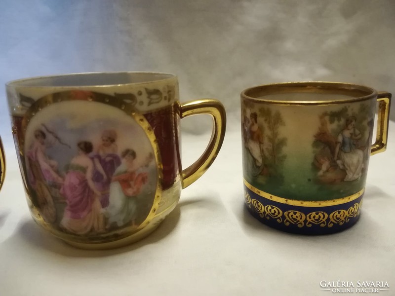 Porcelain /Czech/ spectacular, lustrous mocha cups