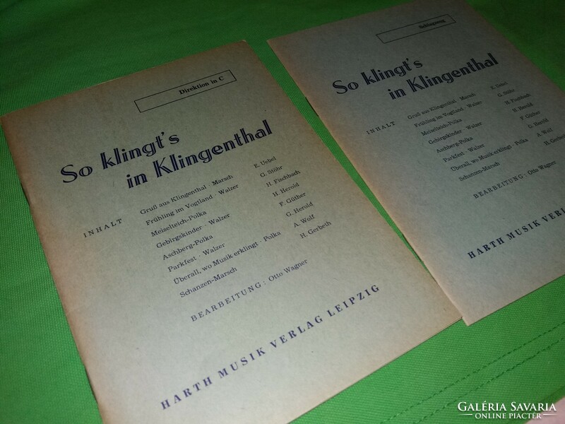 Old German-language military brass band sheet music package 31 pieces in one, spark according to pictures