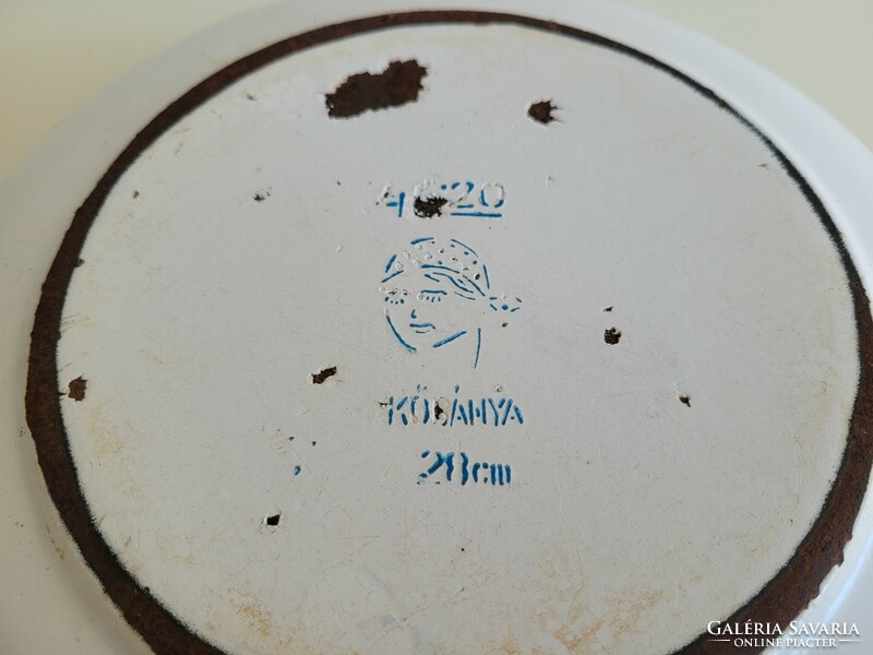 Régi zománcos tál lábas Kőbánya és WM Weiss Manfréd Csepel zománcozott tányér dekoráció
