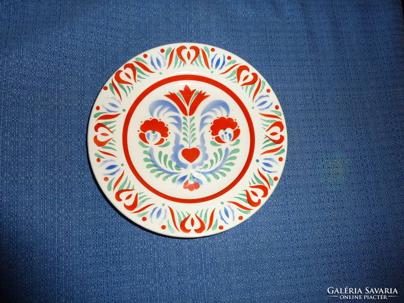 Folk art painted floral granite small plate